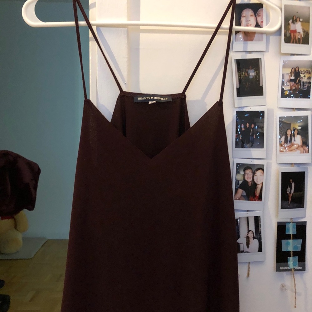 brandy melville maroon tank top